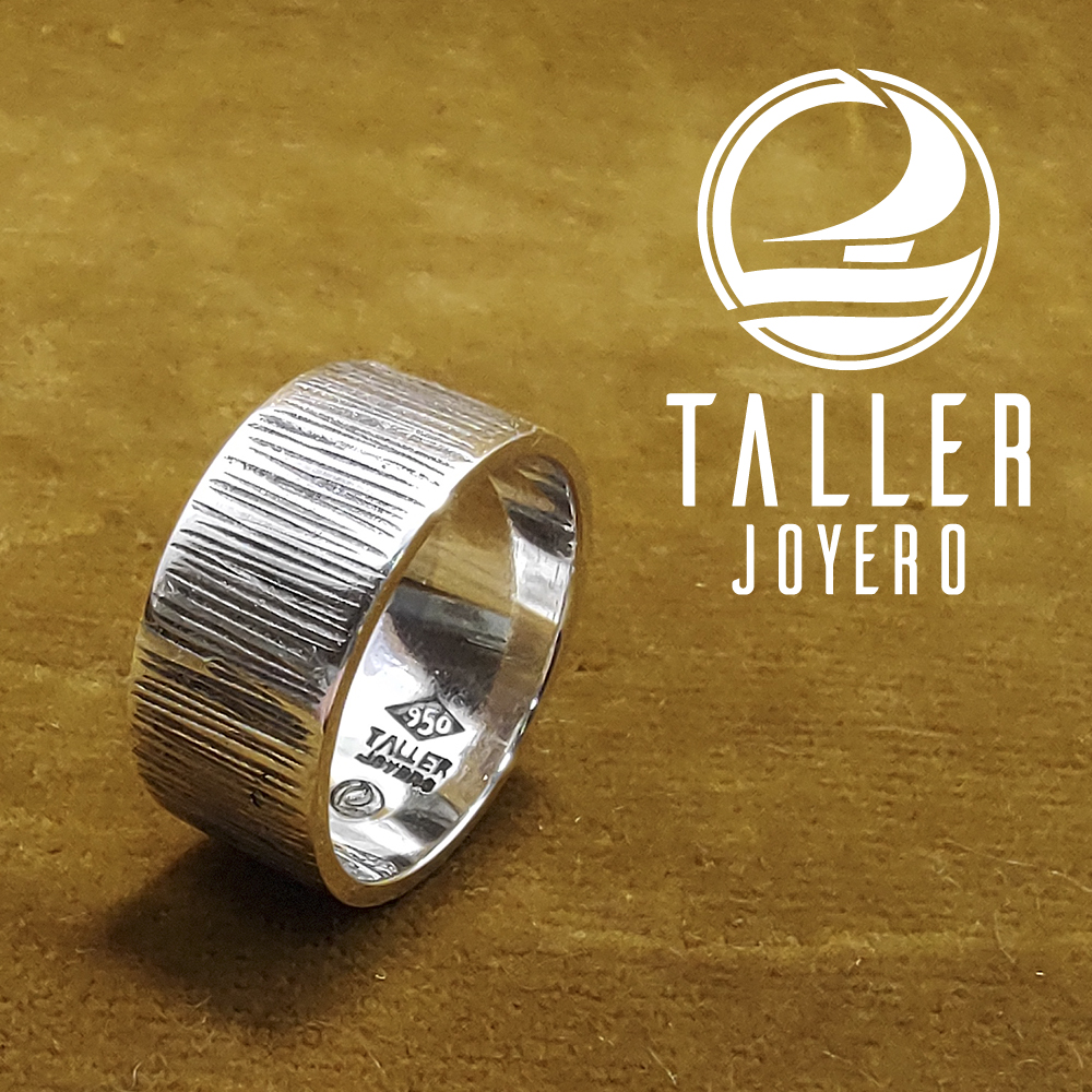 Anillo Hombre Rayado 01 -001 tallerjoyero.cl