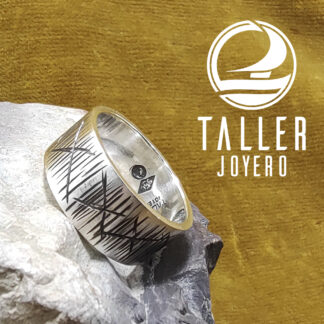 Anillo Hombre Rayado 02 -001 tallerjoyero.cl