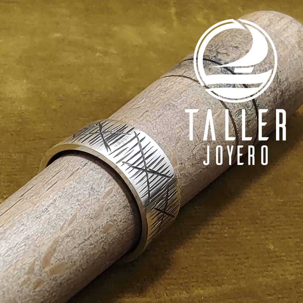 Anillo Hombre Rayado 02 -003 tallerjoyero.cl