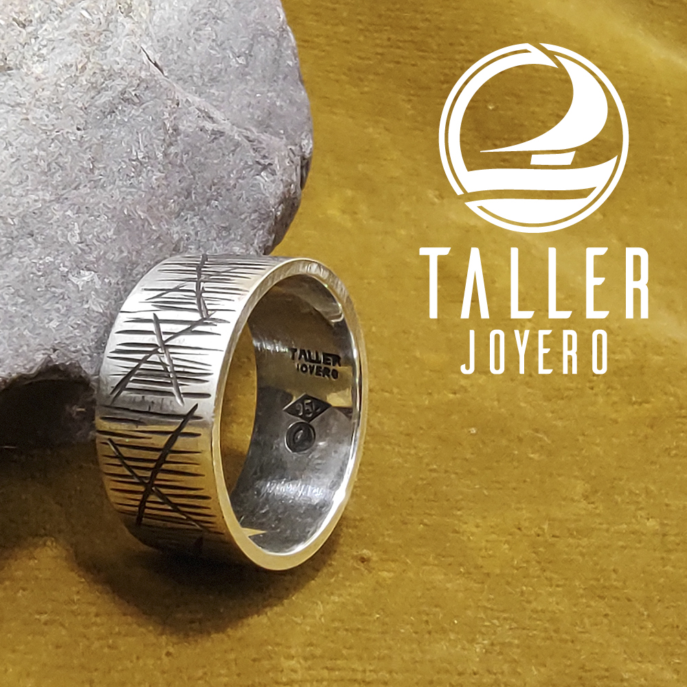 Anillo Hombre Rayado 02 -005 tallerjoyero.cl