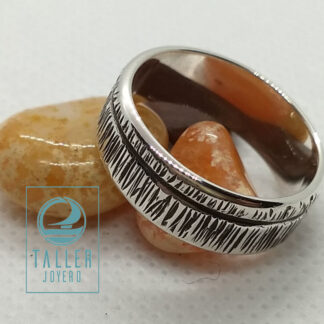 Anillo Hombre Rayado 04 -004 tallerjoyero.cl