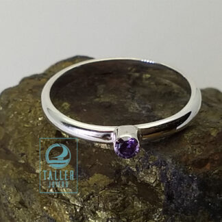 Anillo Plata Engaste 03 -001 tallerjoyero.cl