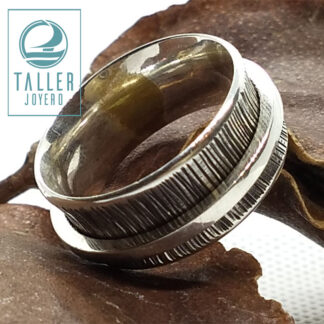 Anillo Plata Relajacion 02 -004 tallerjoyero.cl
