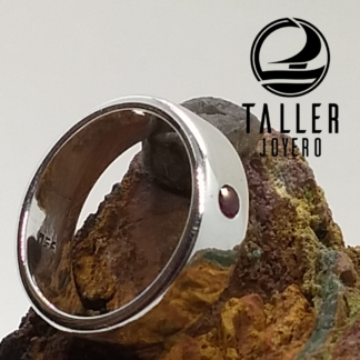Anillo Plata Engaste 02 -002 tallerjoyero.cl