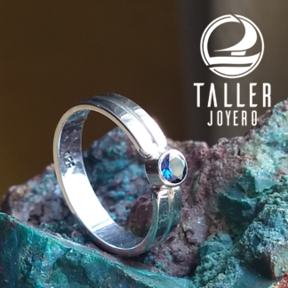 Anillo Plata Engaste 04 -003 tallerjoyero.cl