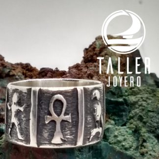 Anillo Diseño Egipcio 01 -002 tallerjoyero.cl