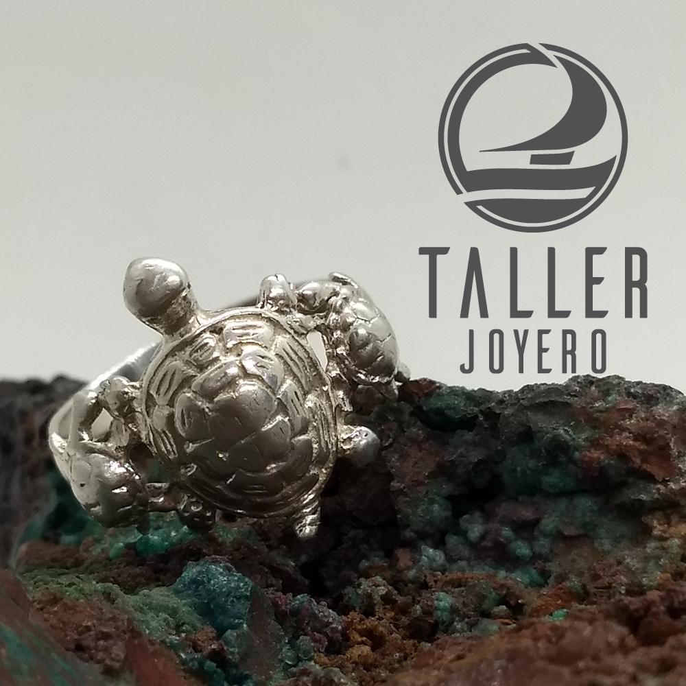 Anillo Plata Tortuga 01 -003 tallerjoyero.cl