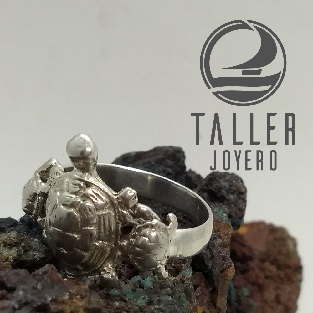 Anillo Plata Tortuga 01 -004 tallerjoyero.cl