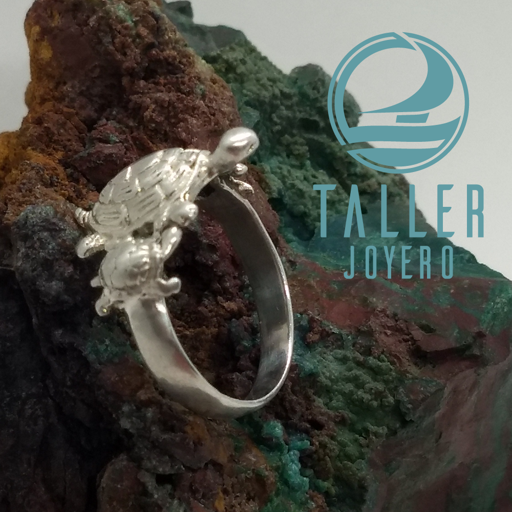 Anillo Plata Tortuga 01 -005 tallerjoyero.cl
