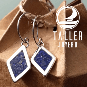 Aros rombo lapislazuli 004