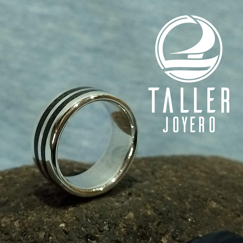Anillo Redondeado Onix 01-004 tallerjoyero.cl
