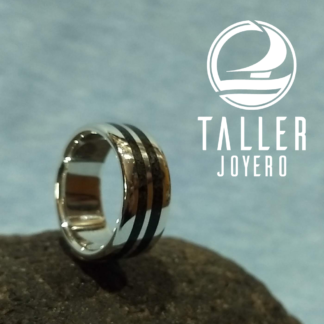 Anillo Redondeado Onix 01-005 tallerjoyero.cl