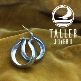 Aros Bote De Plata 01 -001 tallerjoyero.cl
