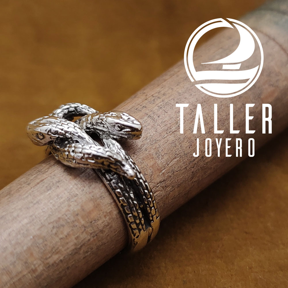 Anillo Diseño Serpiente 01 -001 tallerjoyero.cl