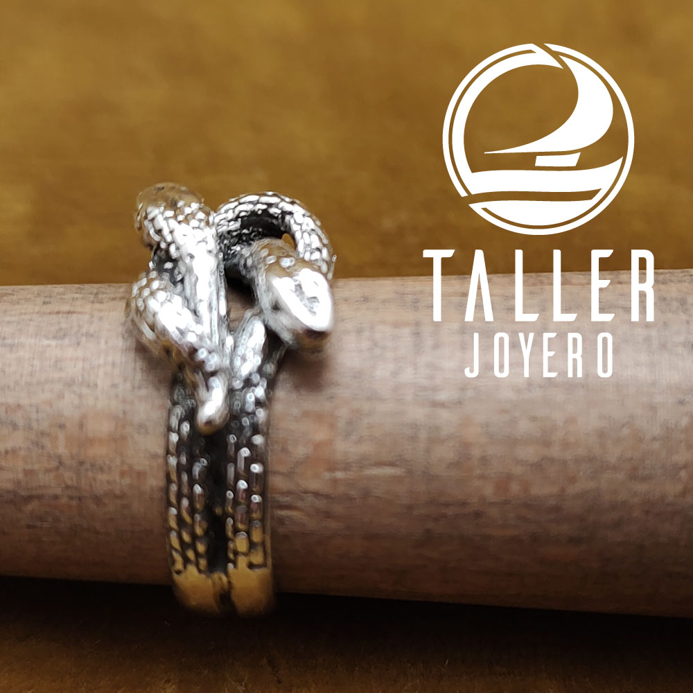 Anillo Diseño Serpiente 01 -002 tallerjoyero.cl