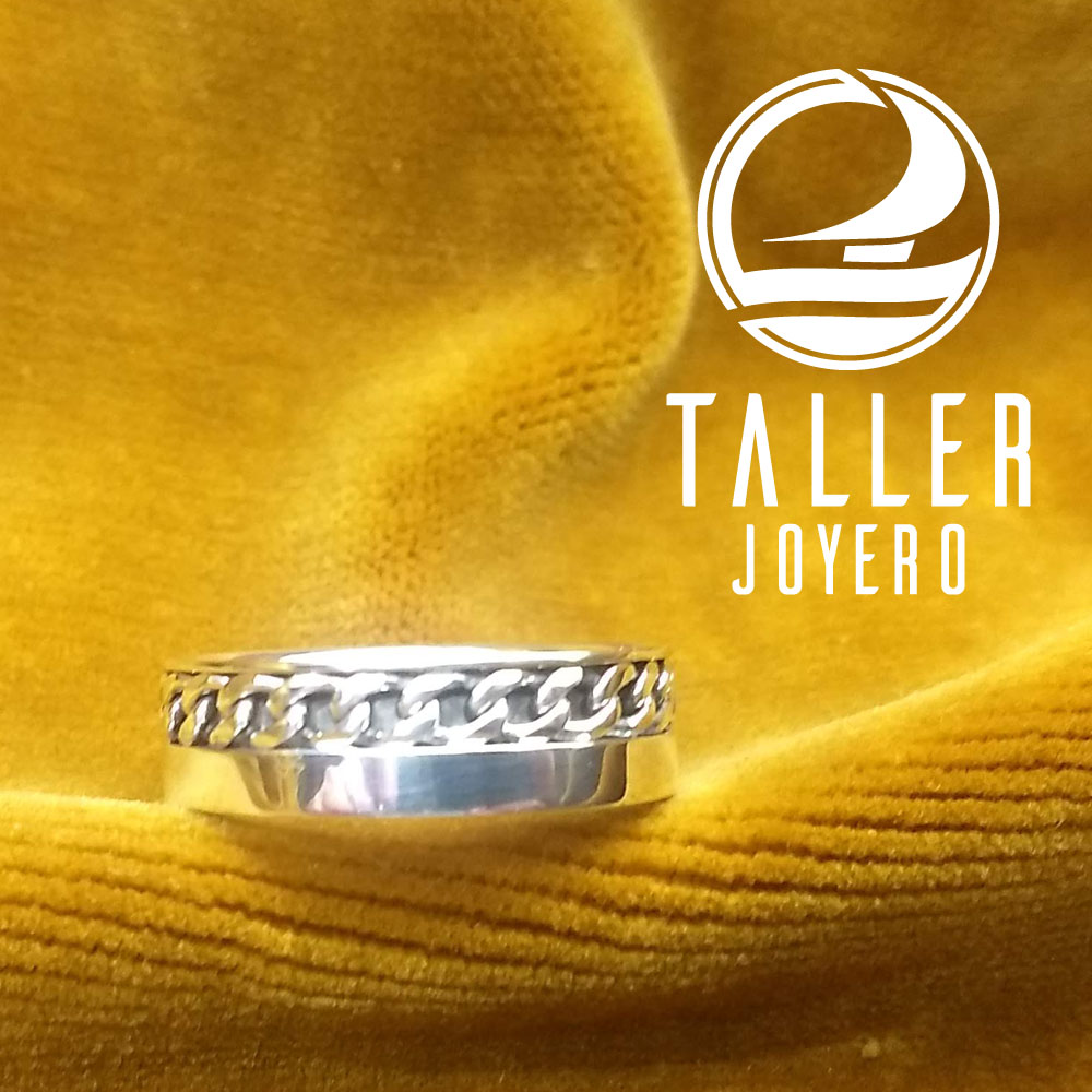 Anillo Diseño Cadena 01 -002 tallerjoyero.cl