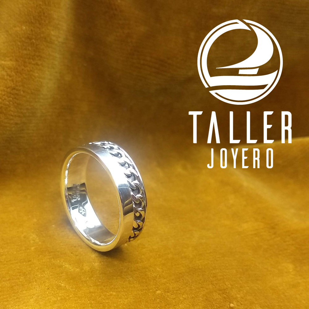 Anillo Diseño Cadena 01 -004 tallerjoyero.cl