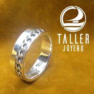 Anillo Diseño Cadena 01 -005 tallerjoyero.cl