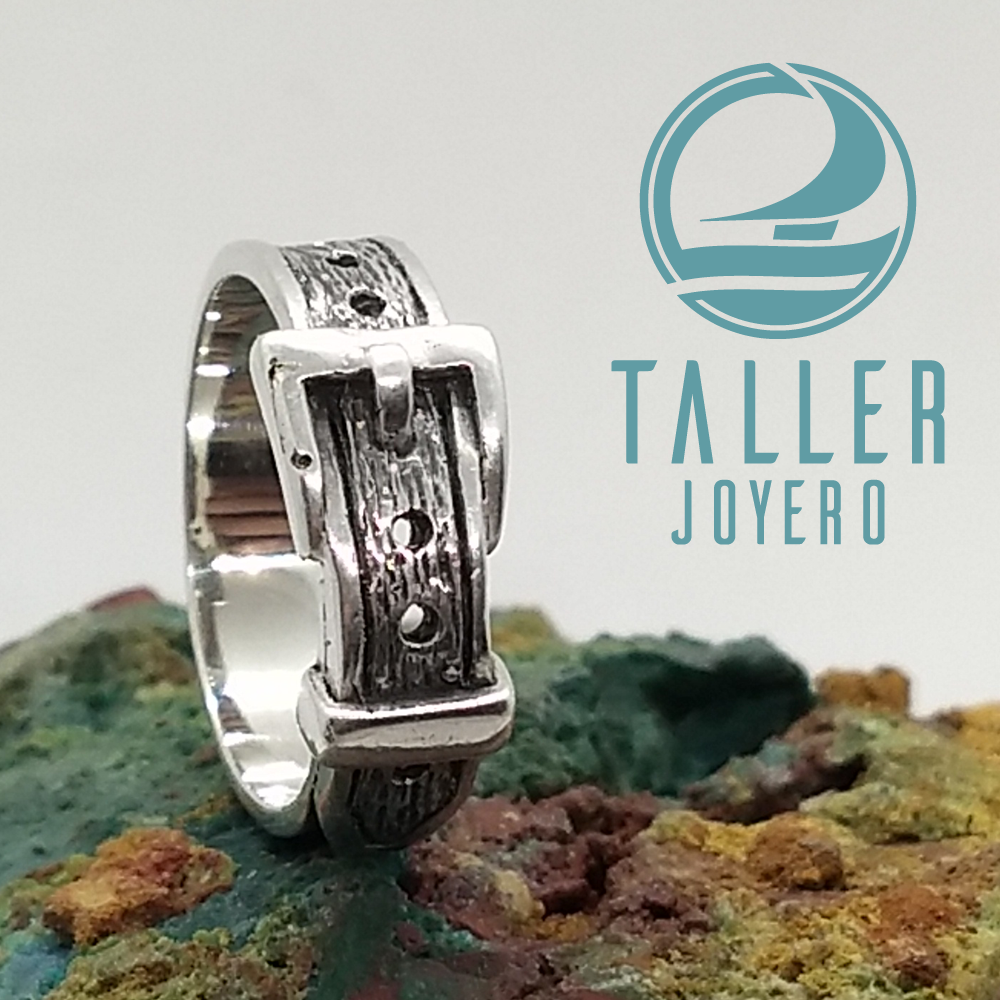 Anillo Diseño Cinturon 01 -001 tallerjoyero.cl