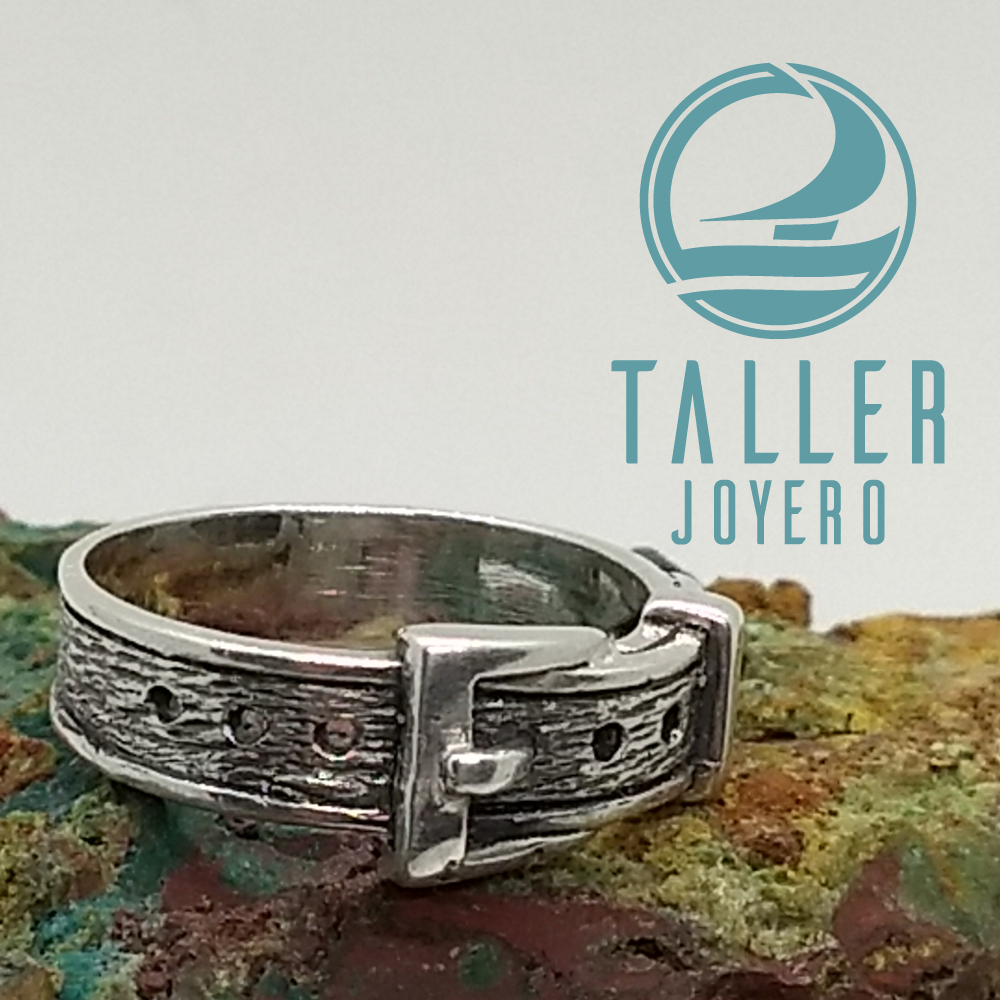 Anillo Diseño Cinturon 01 -004 tallerjoyero.cl
