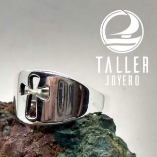 Anillo Diseño Cruz 01 -001 tallerjoyero.cl