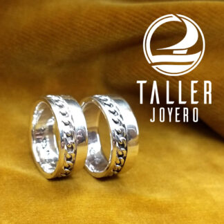 Argollas Plata Diseño 02 -001 tallerjoyero.cl