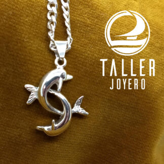 Colgante Dos Delfines 01 -004 tallerjoyero.cl