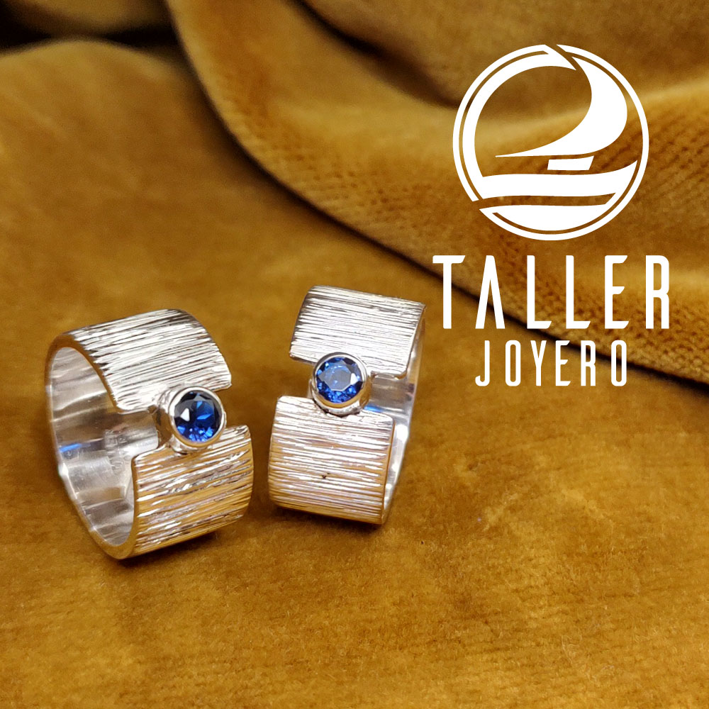 Argollas Plata Diseño 03 -002 tallerjoyero.cl
