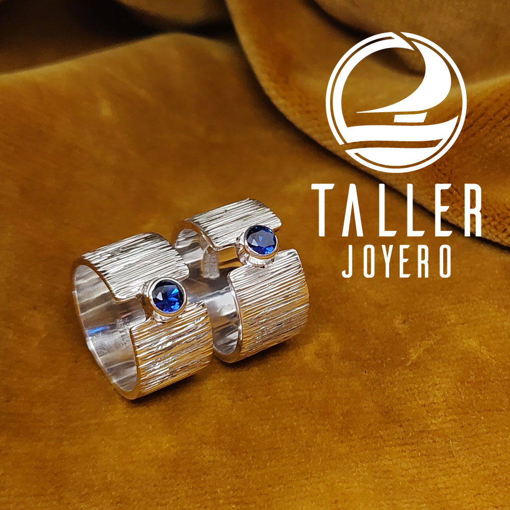 Argollas Plata Diseño 03 -003 tallerjoyero.cl
