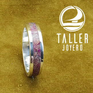 Anillo Dos Piedras 01 -004 tallerjoyero.cl