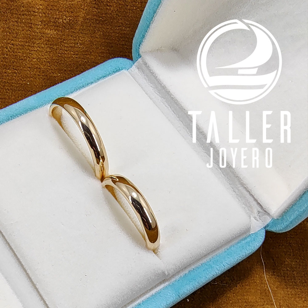 Argollas Oro Corte Ingles 4mm 02 -001 tallerjoyero.cl