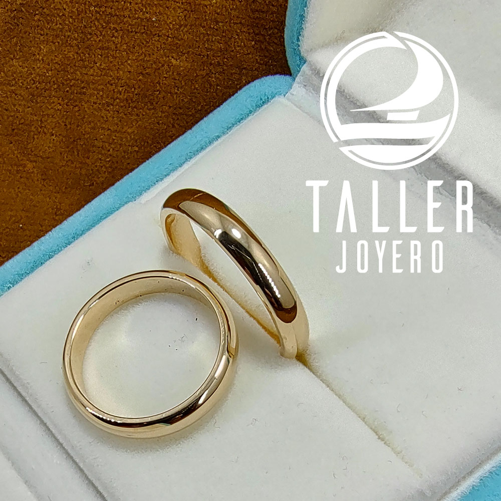 Argollas Oro Corte Ingles 4mm 02 -002 tallerjoyero.cl