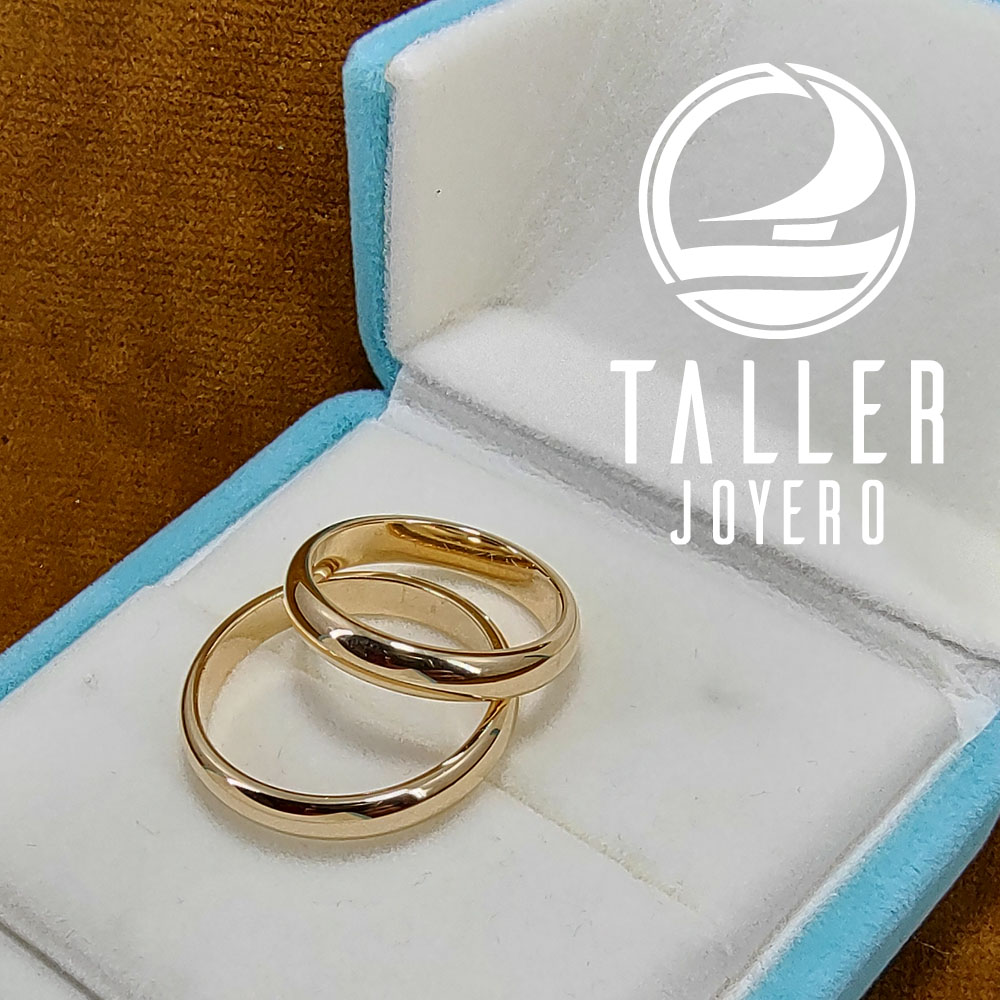 Argollas Oro Corte Ingles 4mm 02 -005 tallerjoyero.cl