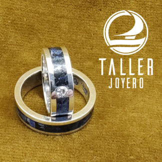 Argollas Plata Lapislazuli 01 -005 tallerjoyero.cl