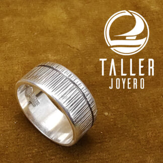 Anillo Hombre Rayado 03 -001 tallerjoyero.cl