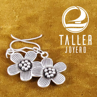 Aros Plata Flor 01 -003 tallerjoyero.cl