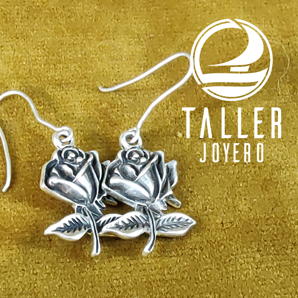 Aros Plata Flor 02 -001 tallerjoyero.cl
