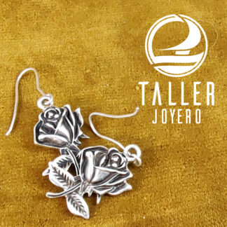 Aros Plata Flor 02 -003 tallerjoyero.cl