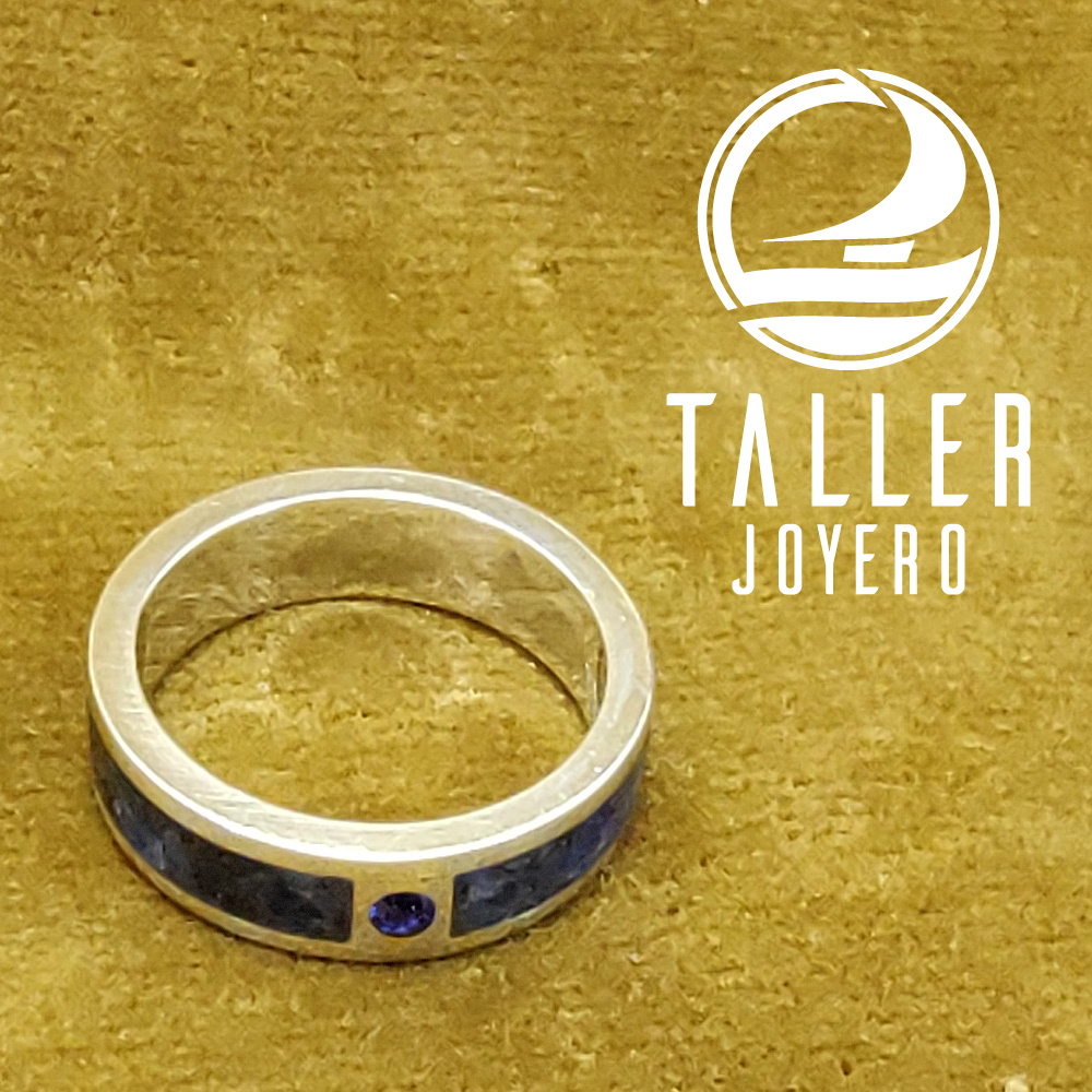 Anillo Lapislazuli Engaste 02 -001 tallerjoyero.cl