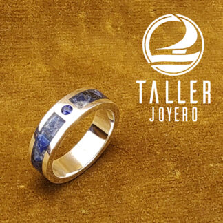 Anillo Lapislazuli Engaste 02 -002 tallerjoyero.cl