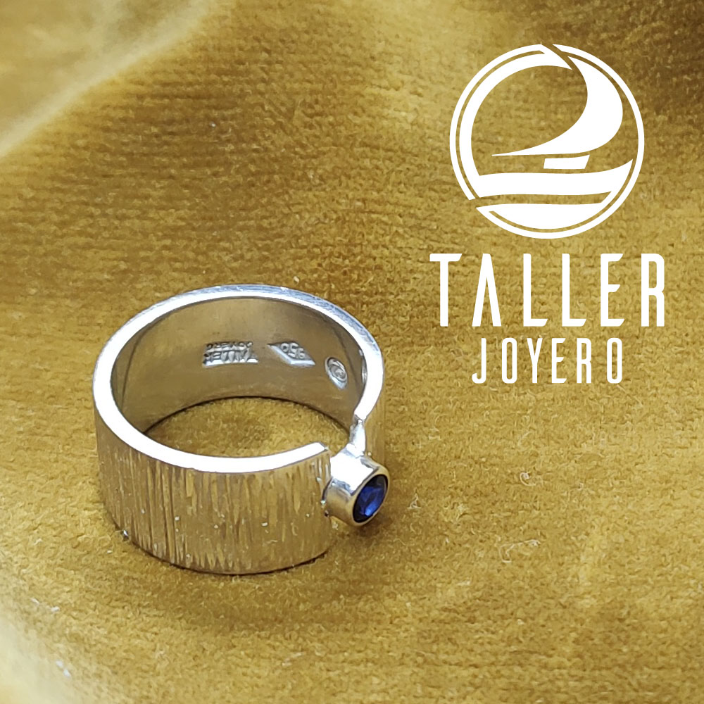 Anillo Plata Engaste 01- 002 tallerjoyero.cl