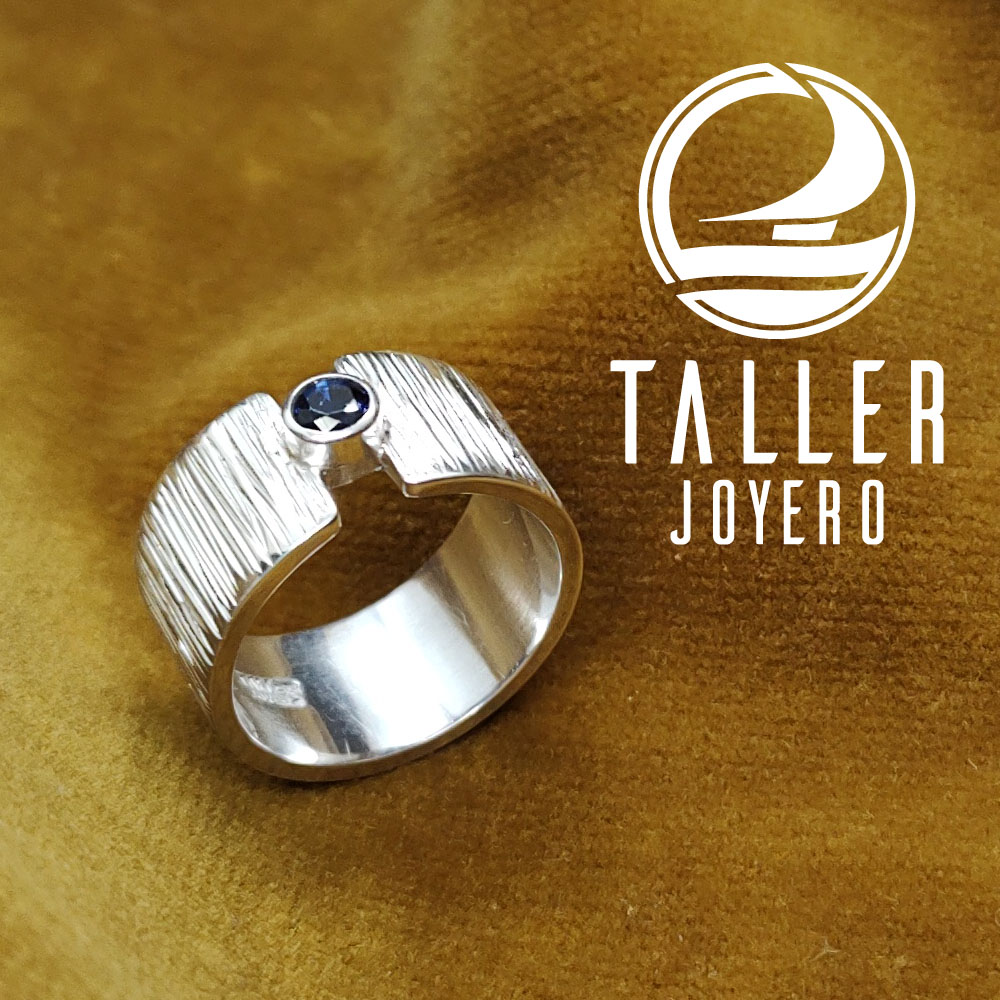 Anillo Plata Engaste 01- 003 tallerjoyero.cl