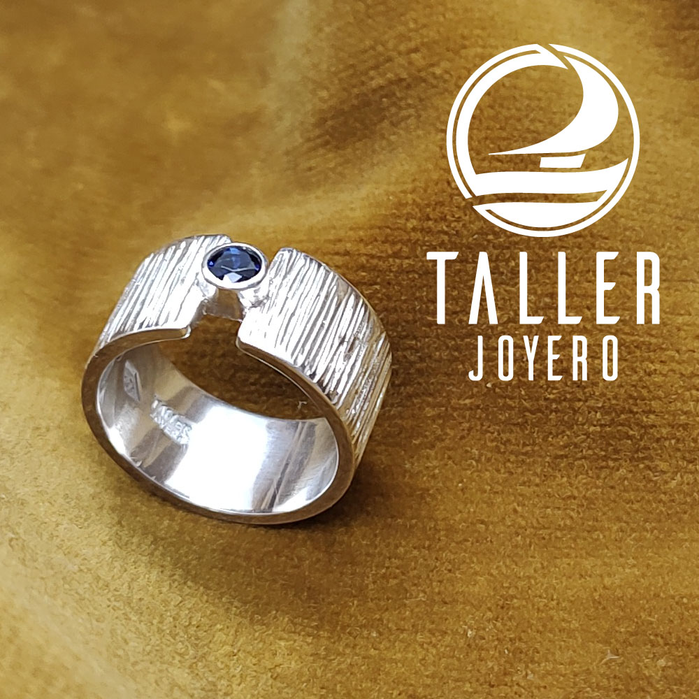 Anillo Plata Engaste 01- 004 tallerjoyero.cl