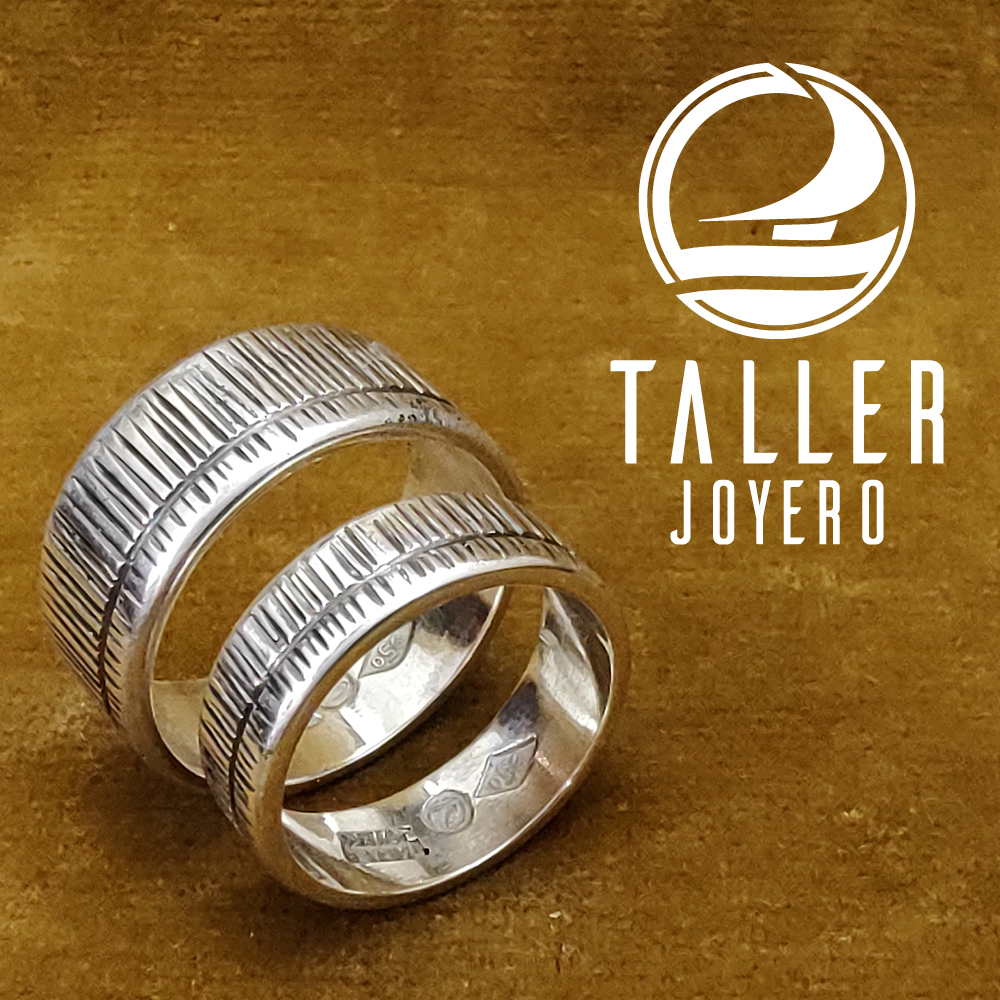 Argollas Plata Diseño 04 -001 tallerjoyero.cl