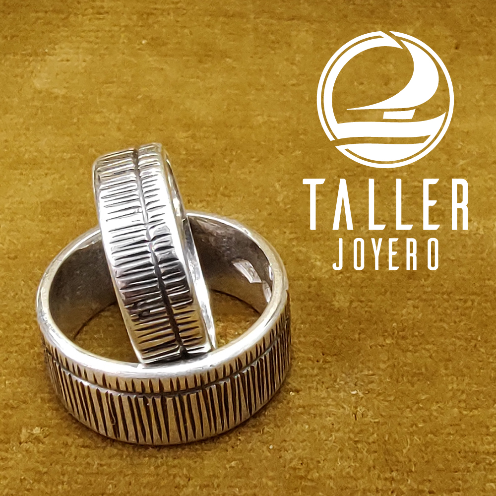Argollas Plata Diseño 04 -002 tallerjoyero.cl
