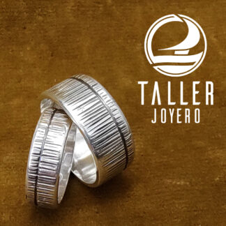 Argollas Plata Diseño 04 -003 tallerjoyero.cl