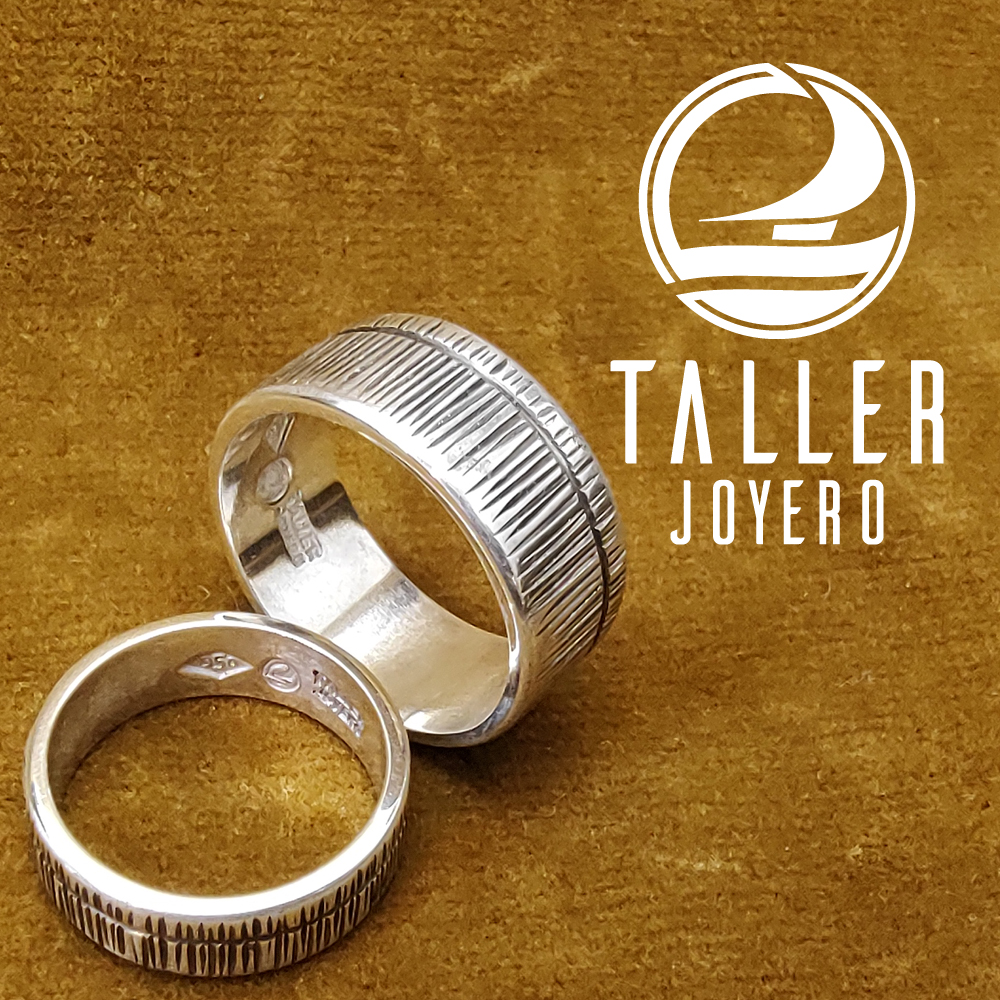 Argollas Plata Diseño 04 -004 tallerjoyero.cl