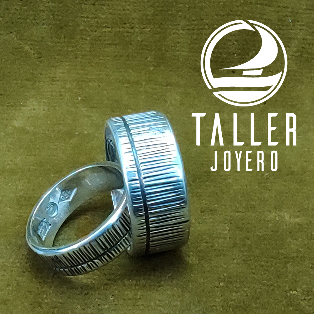 Argollas Plata Diseño 04 -005 tallerjoyero.cl