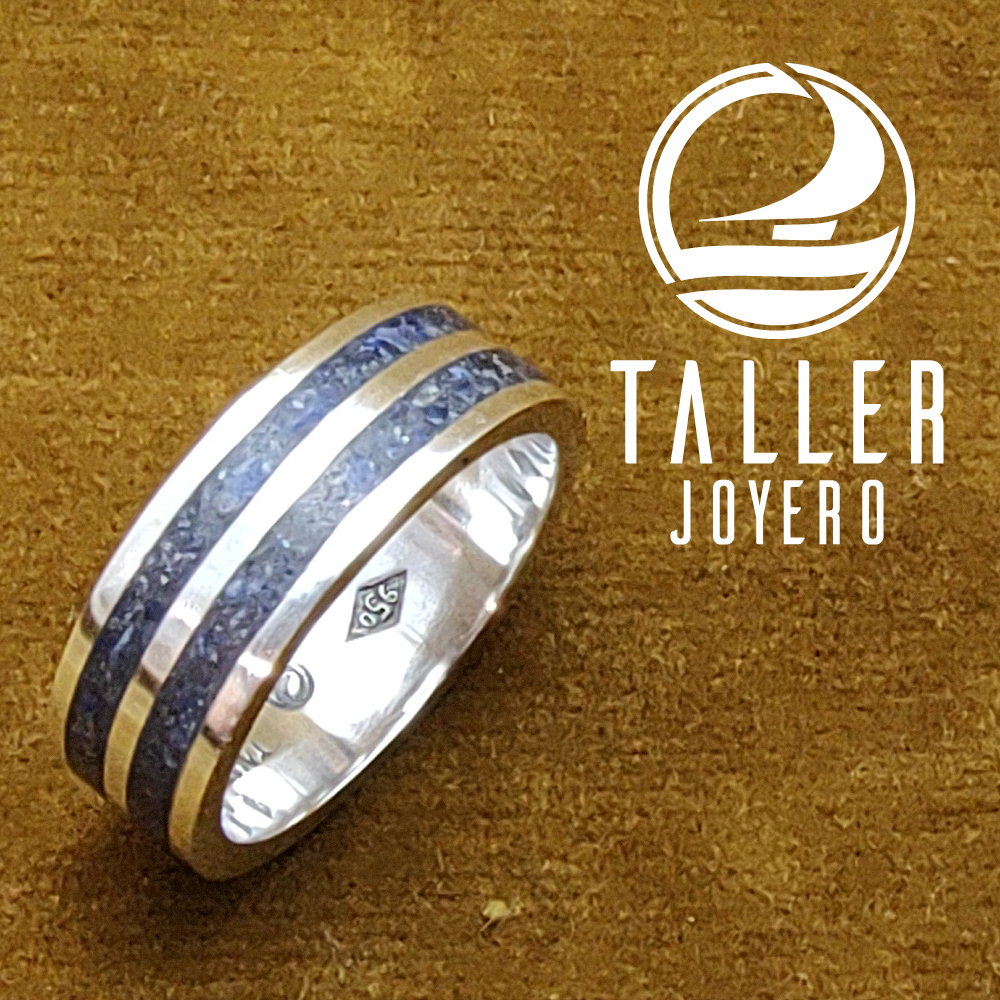 Anillo Doble Lapizlasui 01 -001 tallerjoyero.cl