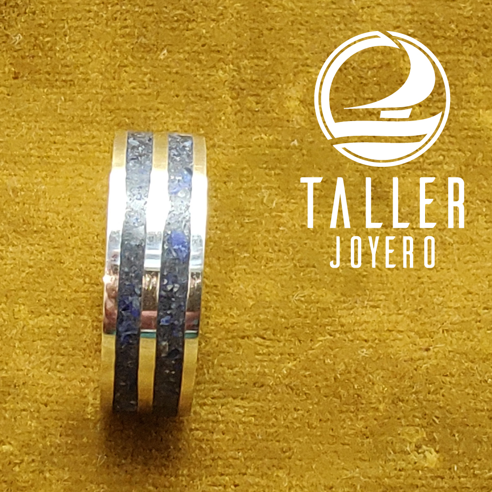 Anillo Doble Lapizlasui 01 -003 tallerjoyero.cl